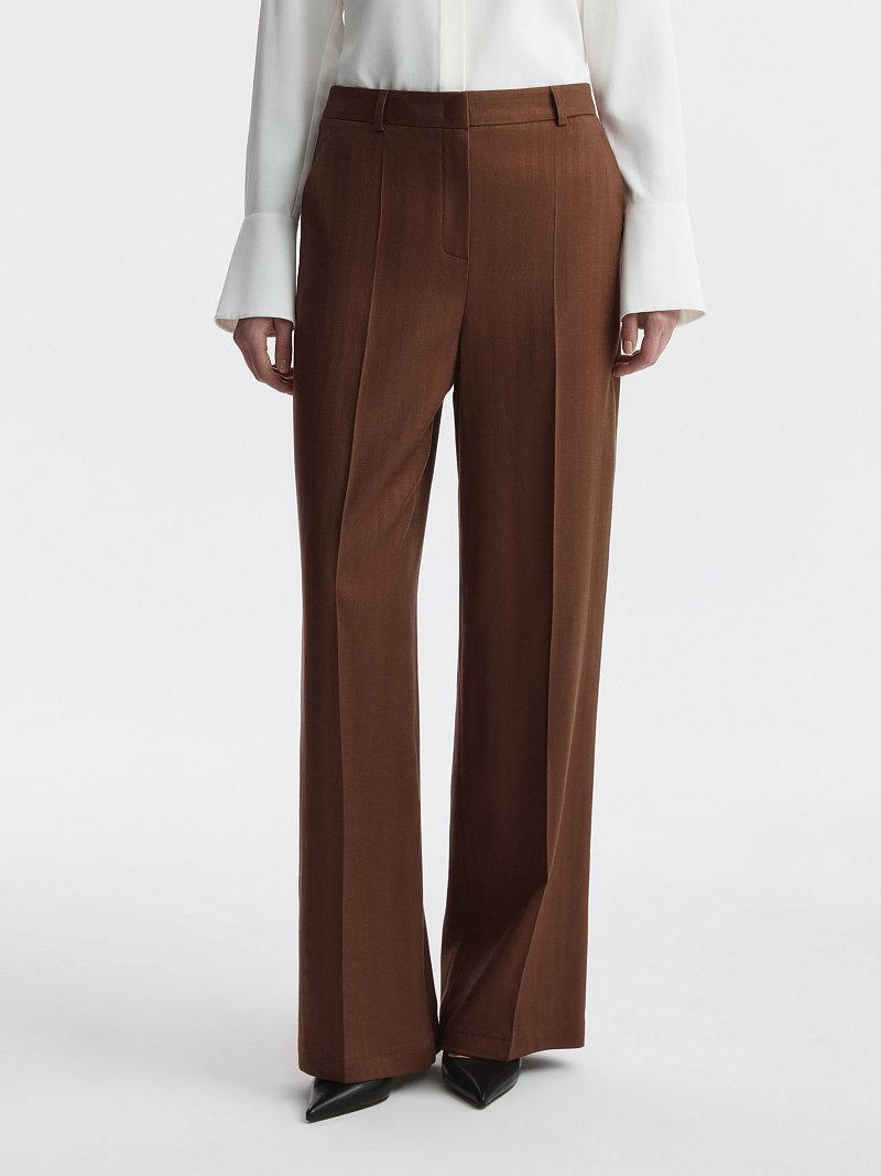 Брюки из тенселя и льна