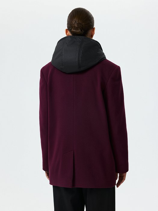 Полупальто со съемным капюшоном: фото №5