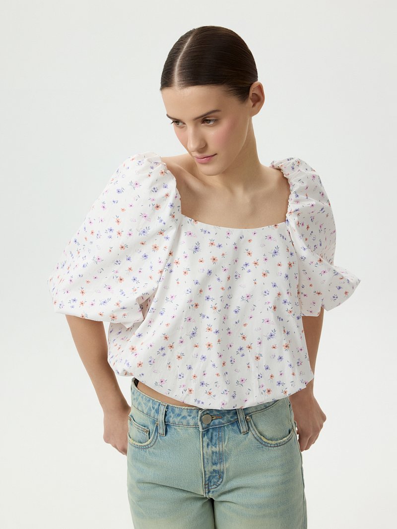 Блуза с цветочным принтом