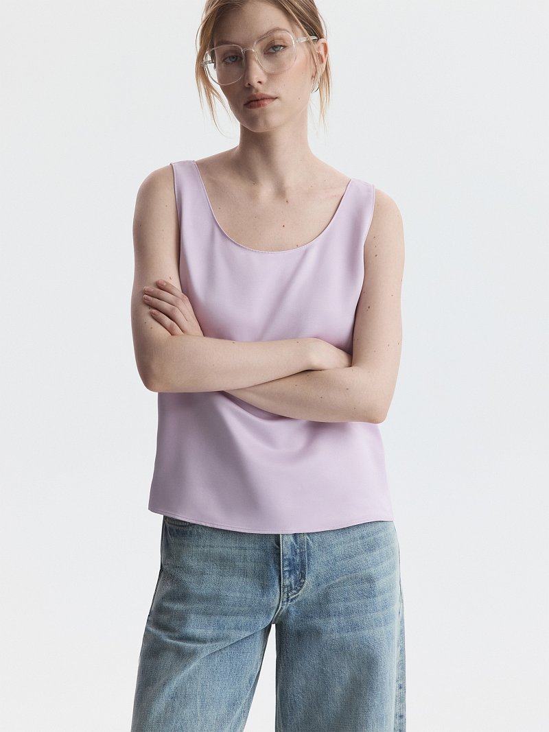 Топ из атласной ткани