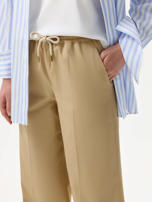 Брюки из хлопка на кулиске: фото №3