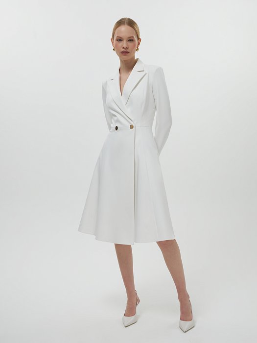 Платье на запах из костюмной ткани: фото №2