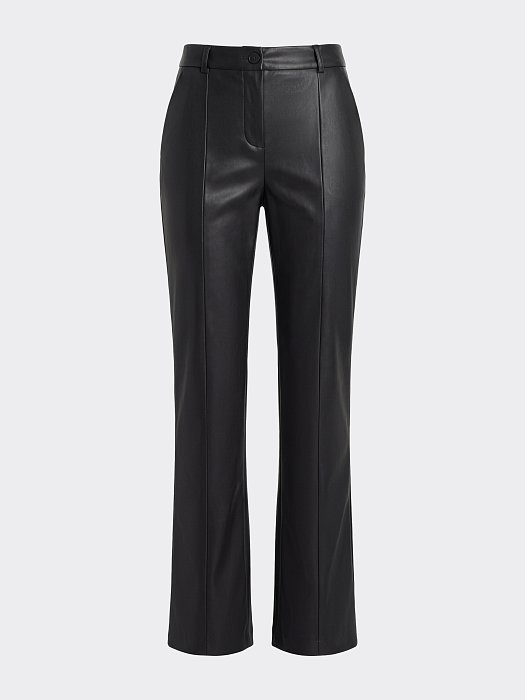 Брюки-клеш из экокожи: фото №8