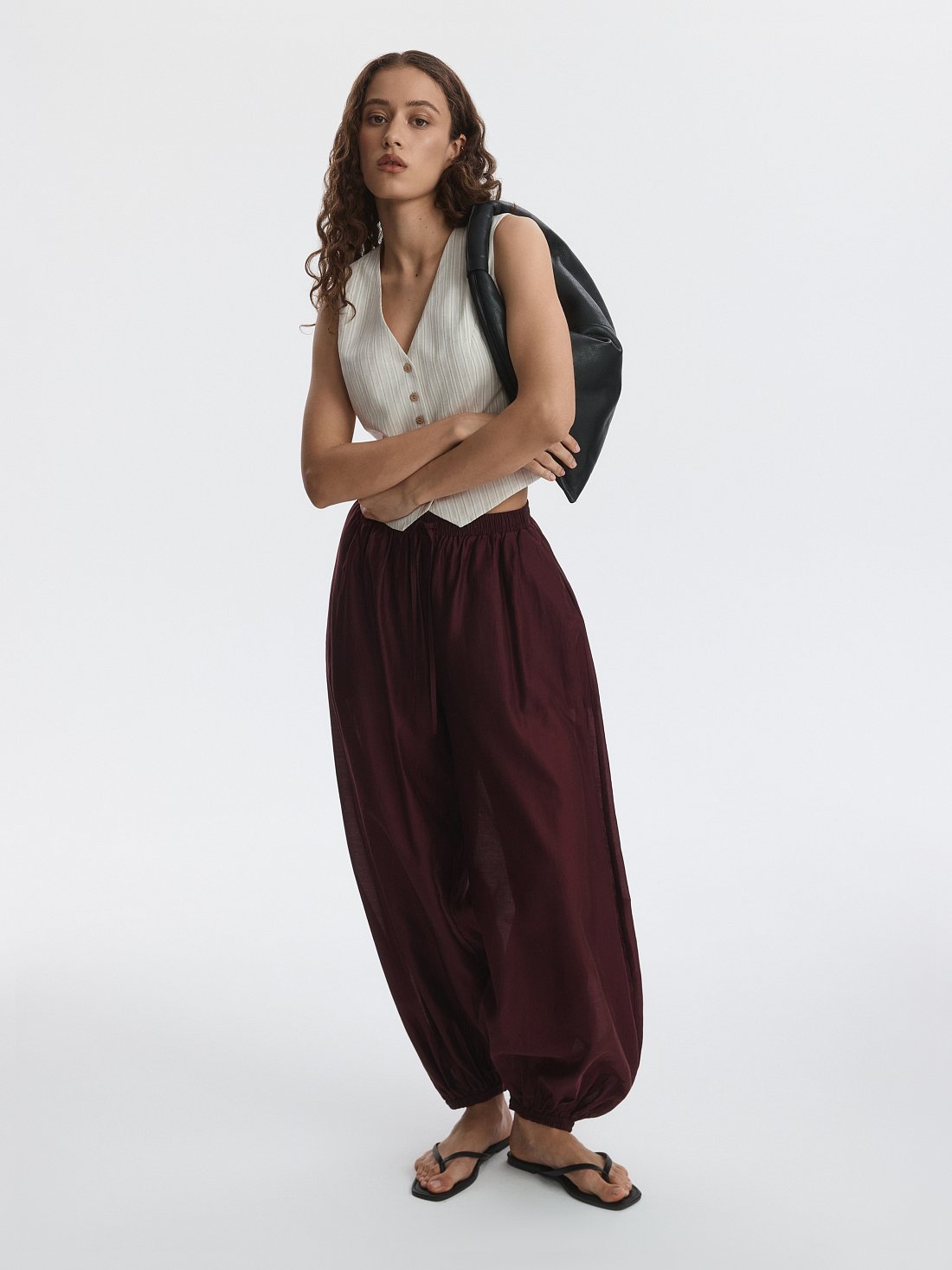 Жилет из хлопка и льна: фото №1