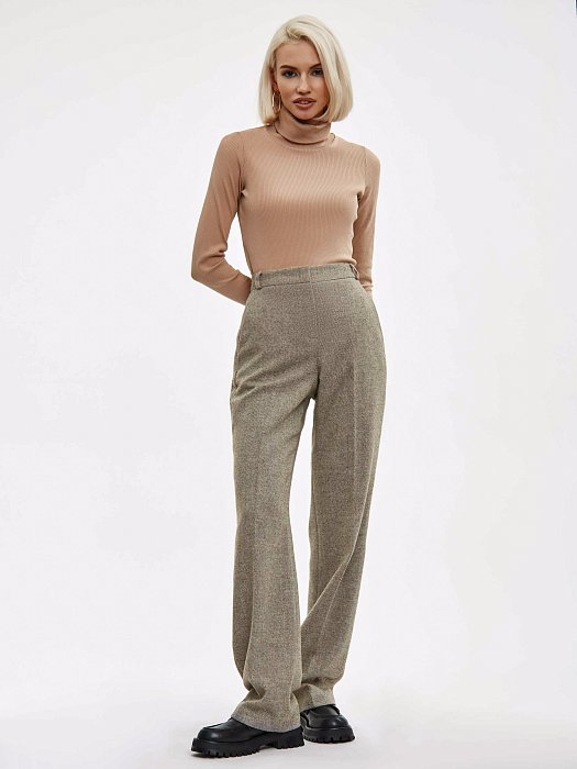 Прямые брюки из шерсти: фото №5