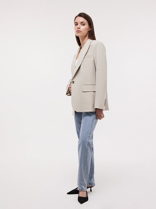 Однобортный жакет оверсайз (Р158): фото №5