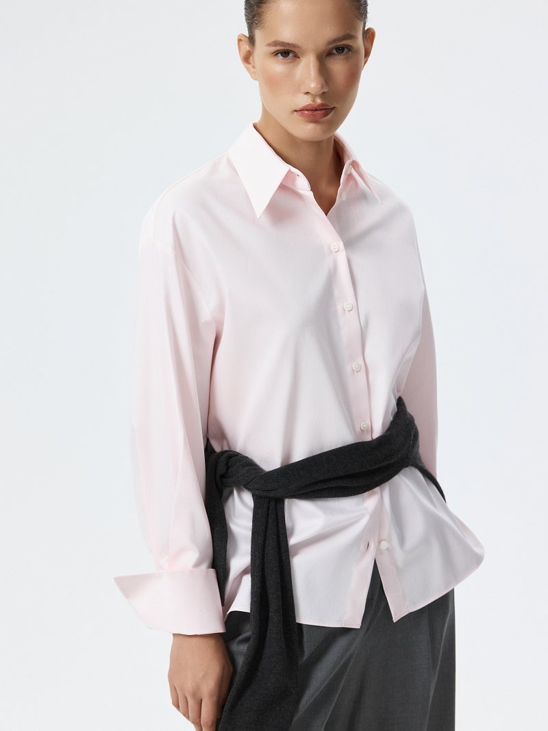 Рубашка с широкими манжетами