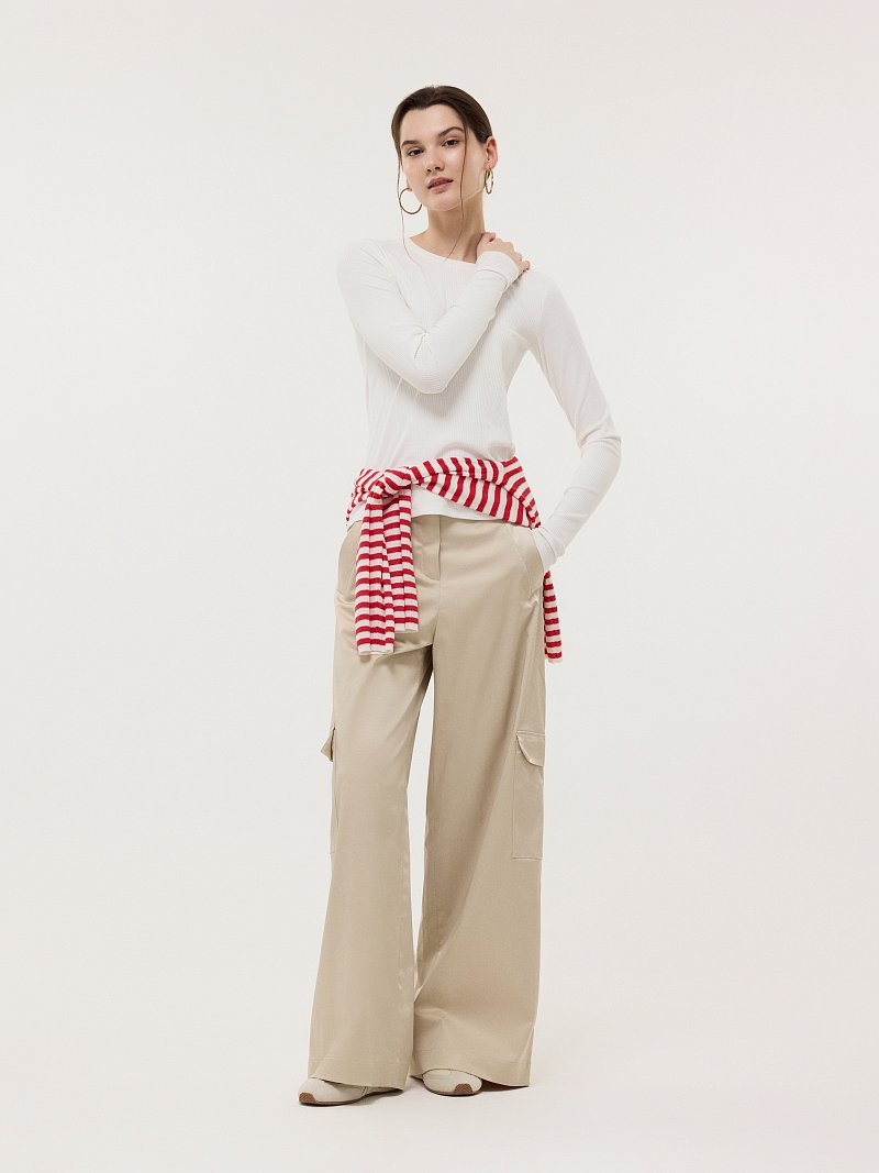 Атласные брюки-карго