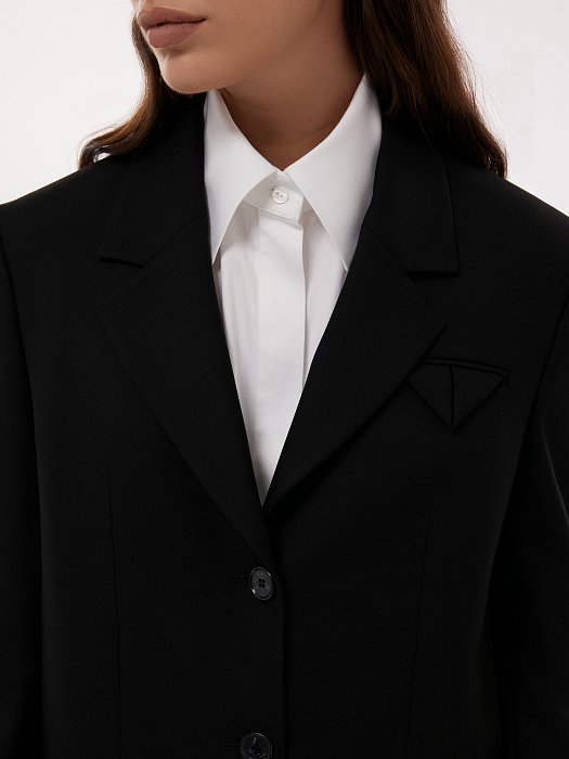 Однобортный жакет прямого кроя: фото №3