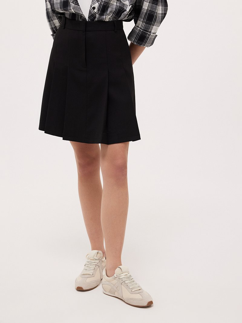 Юбка-трапеция со складками