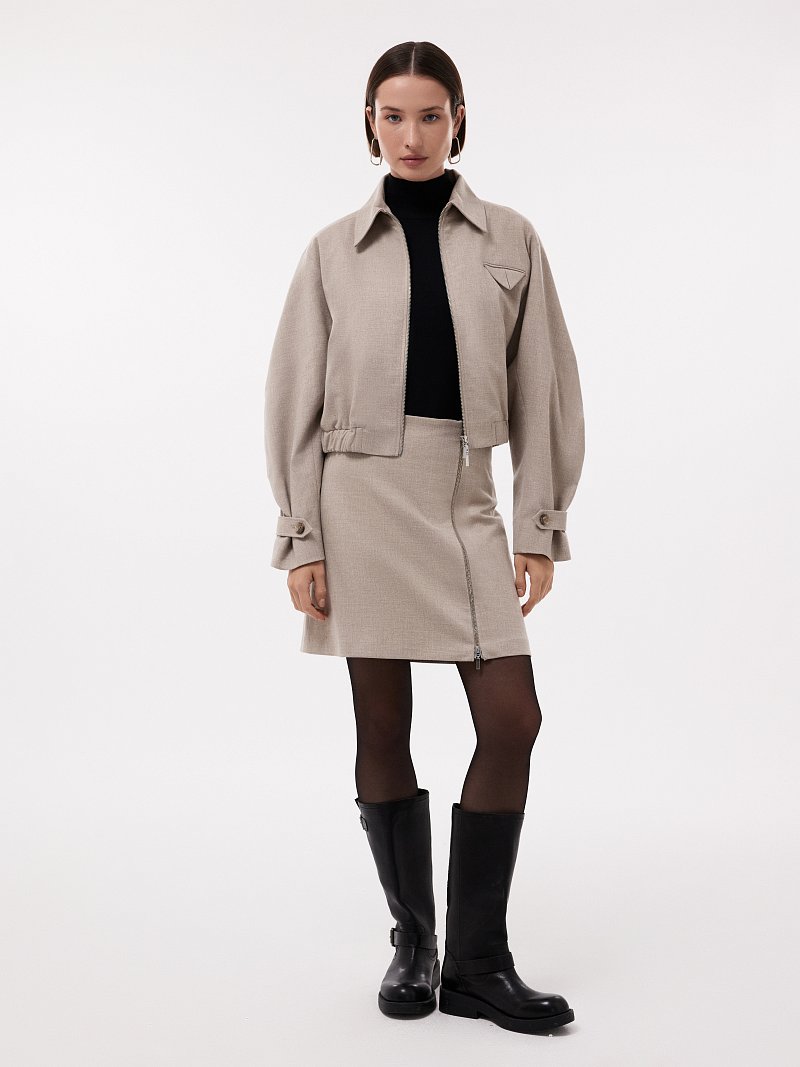 Укороченная куртка на молнии