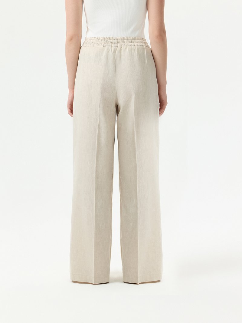 Брюки из хлопка и льна