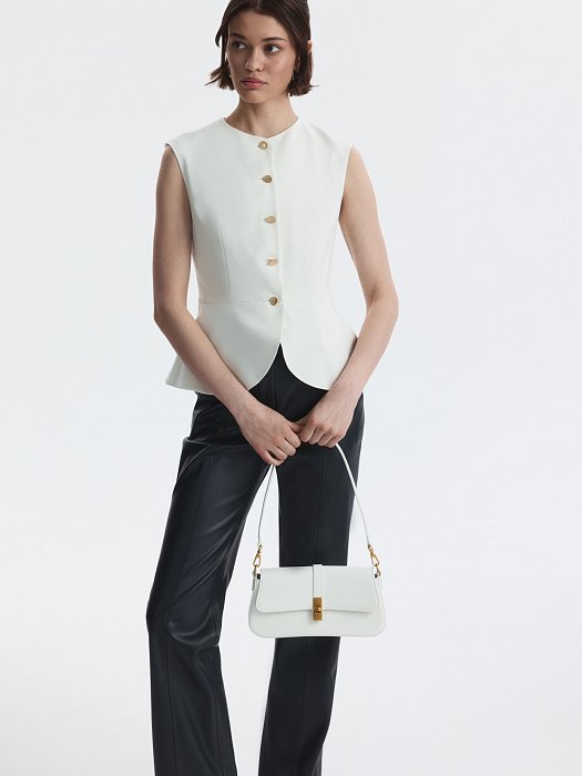 Брюки-клеш из экокожи: фото №7