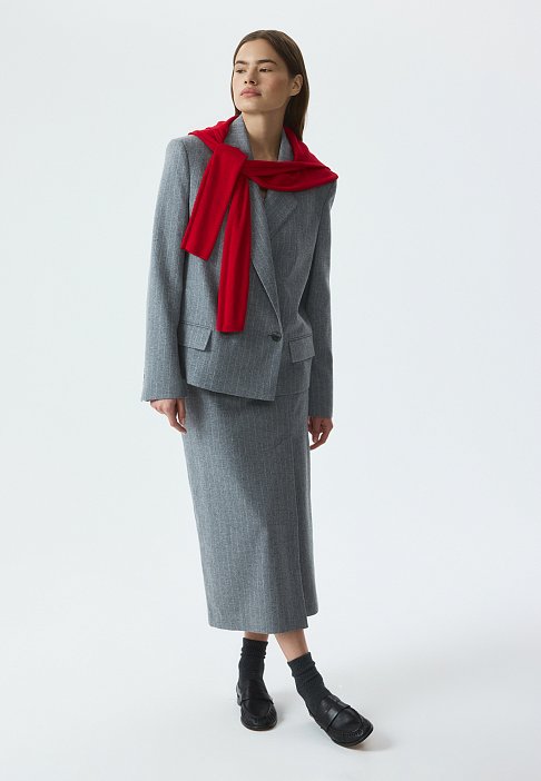 Жакет из фланели в полоску (Р158): фото №3