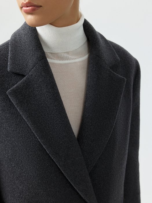Пальто из шерсти на кнопках (Р158): фото №4