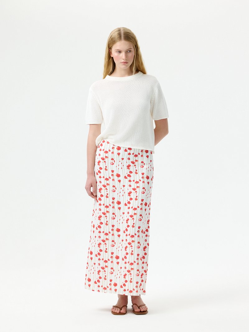Юбка из вискозы с цветами