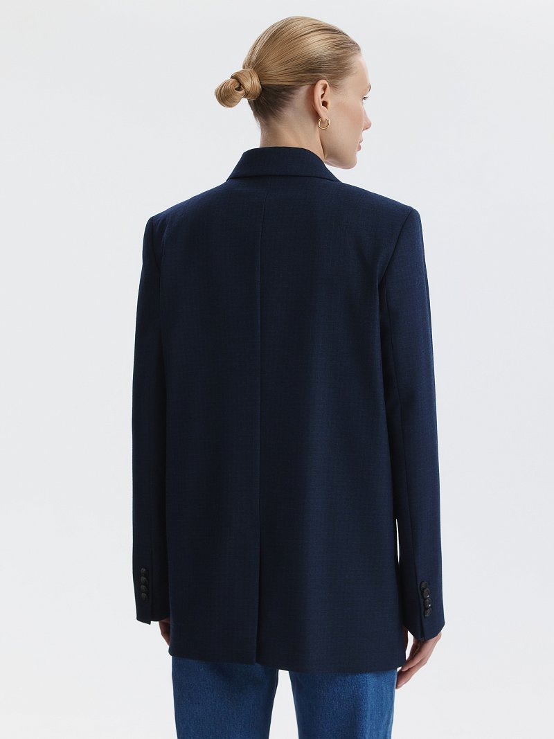 Двубортный жакет свободного кроя