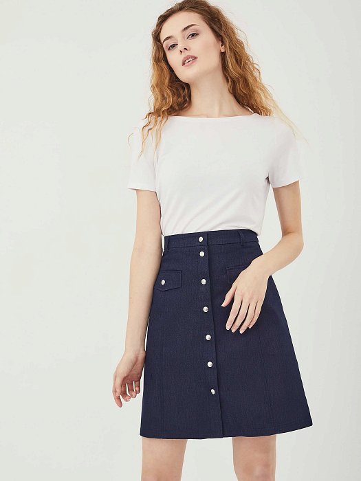 Юбка-трапеция с кнопками: фото №2