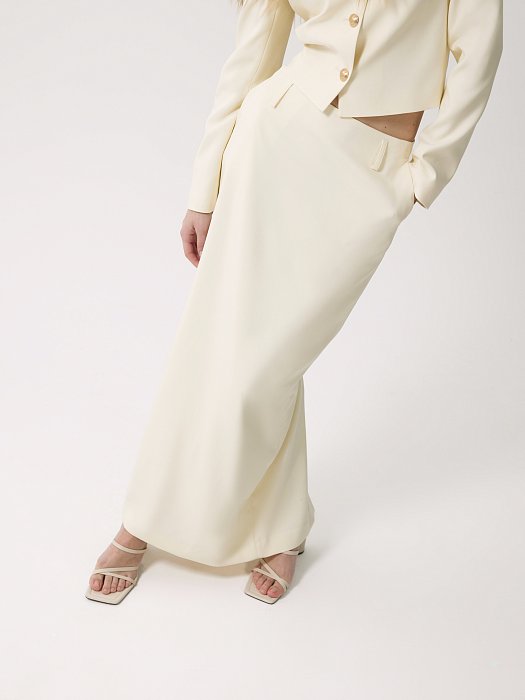 Юбка-макси из костюмной ткани: фото №5