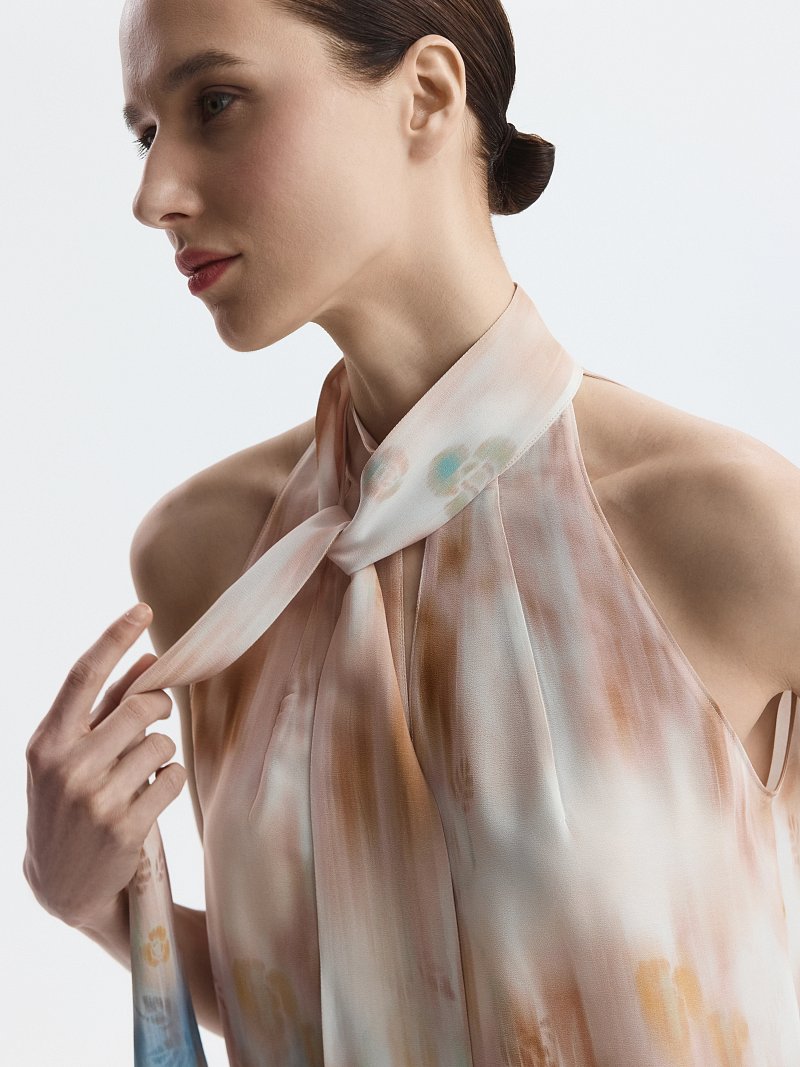 Атласный топ-халтер