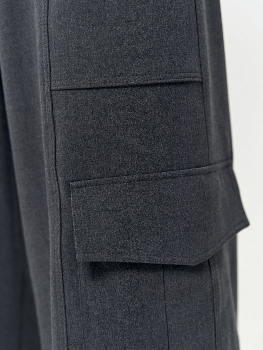 Брюки-карго из костюмной ткани: фото №2