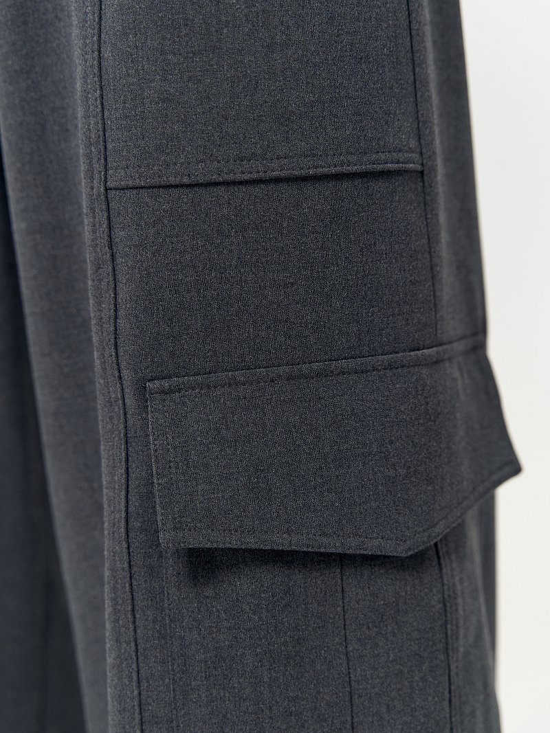 Брюки-карго из костюмной ткани