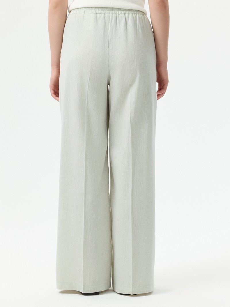 Брюки из хлопка и льна