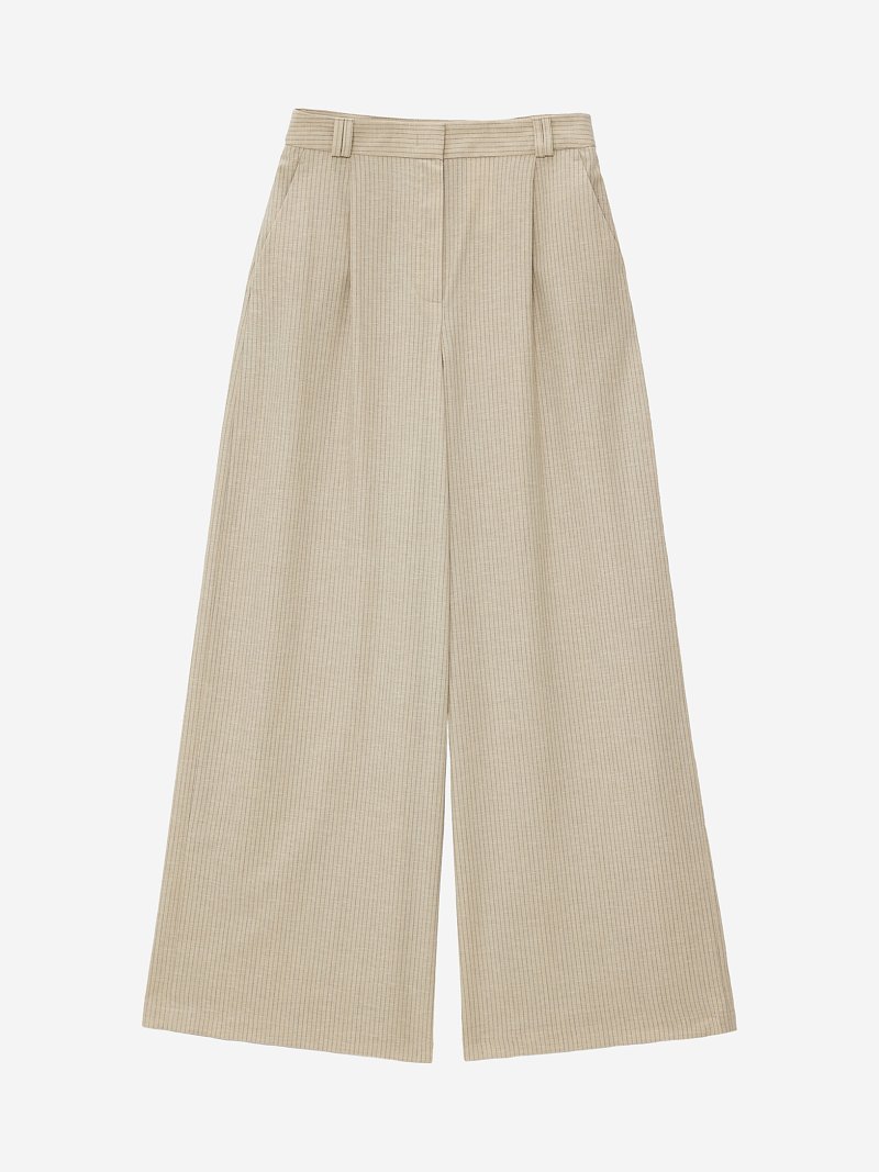 Широкие брюки со льном