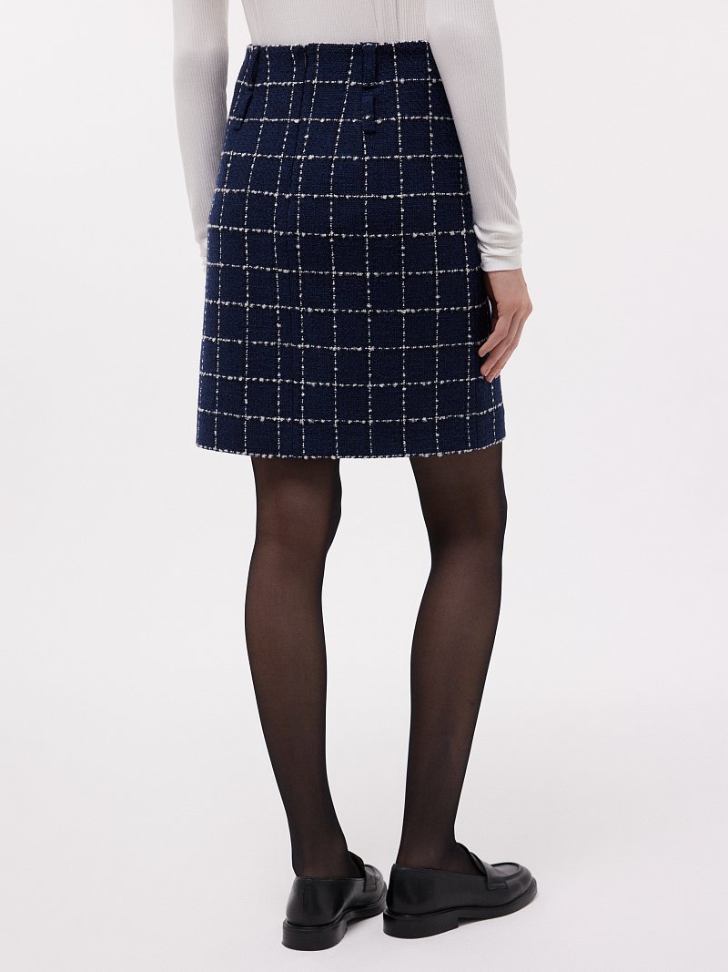 Твидовая юбка в клетку