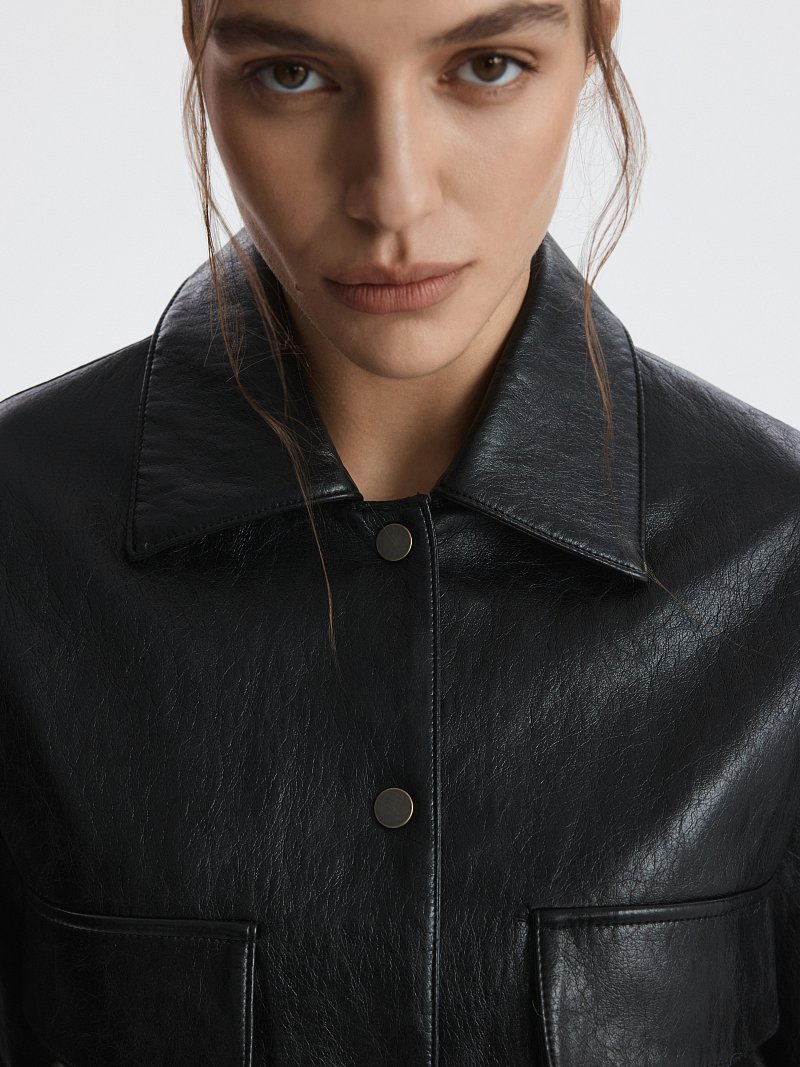 Куртка из искусственной кожи