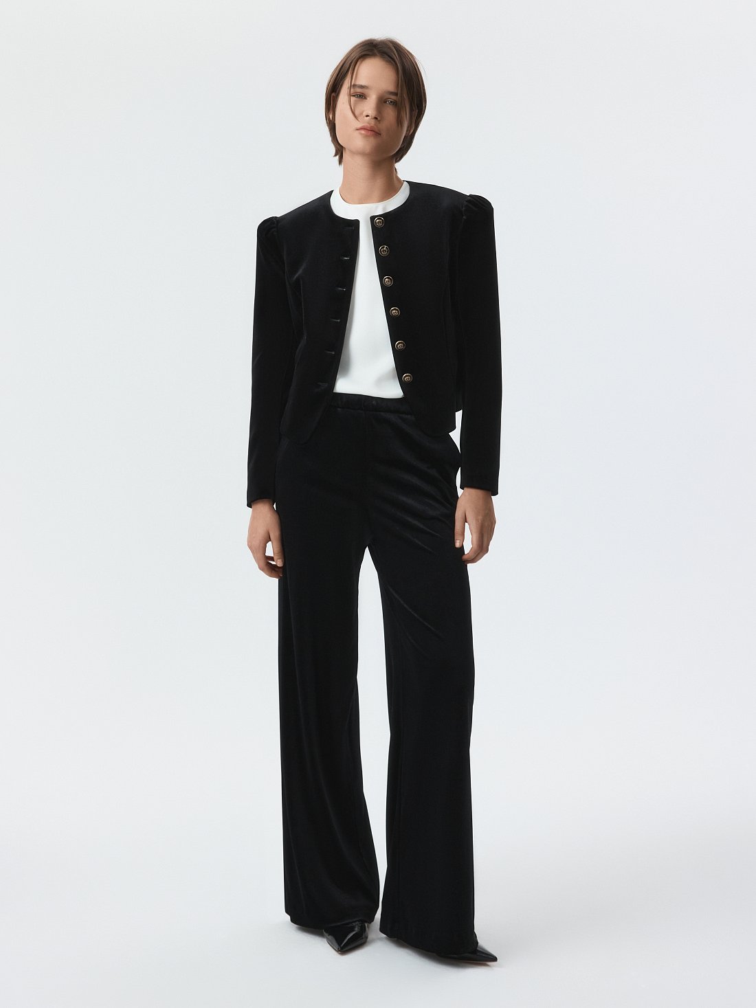 Брюки из бархата на резинке: фото №1