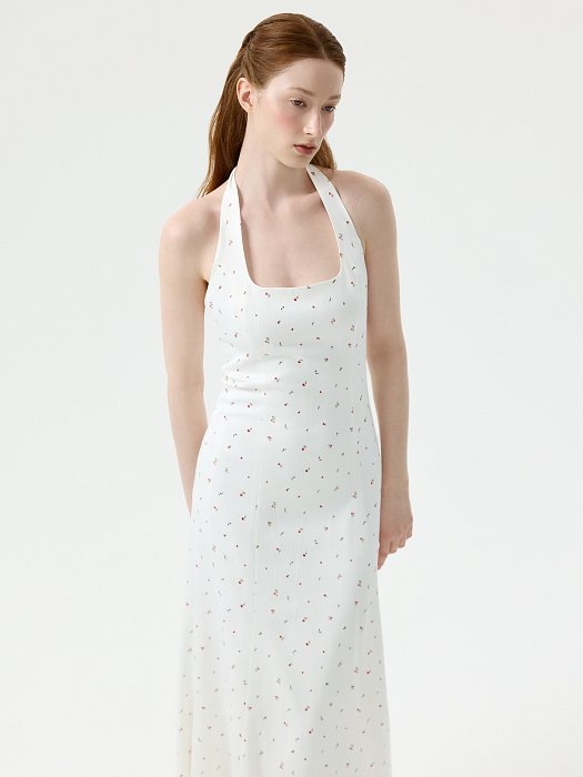 Атласное платье-халтер: фото №4