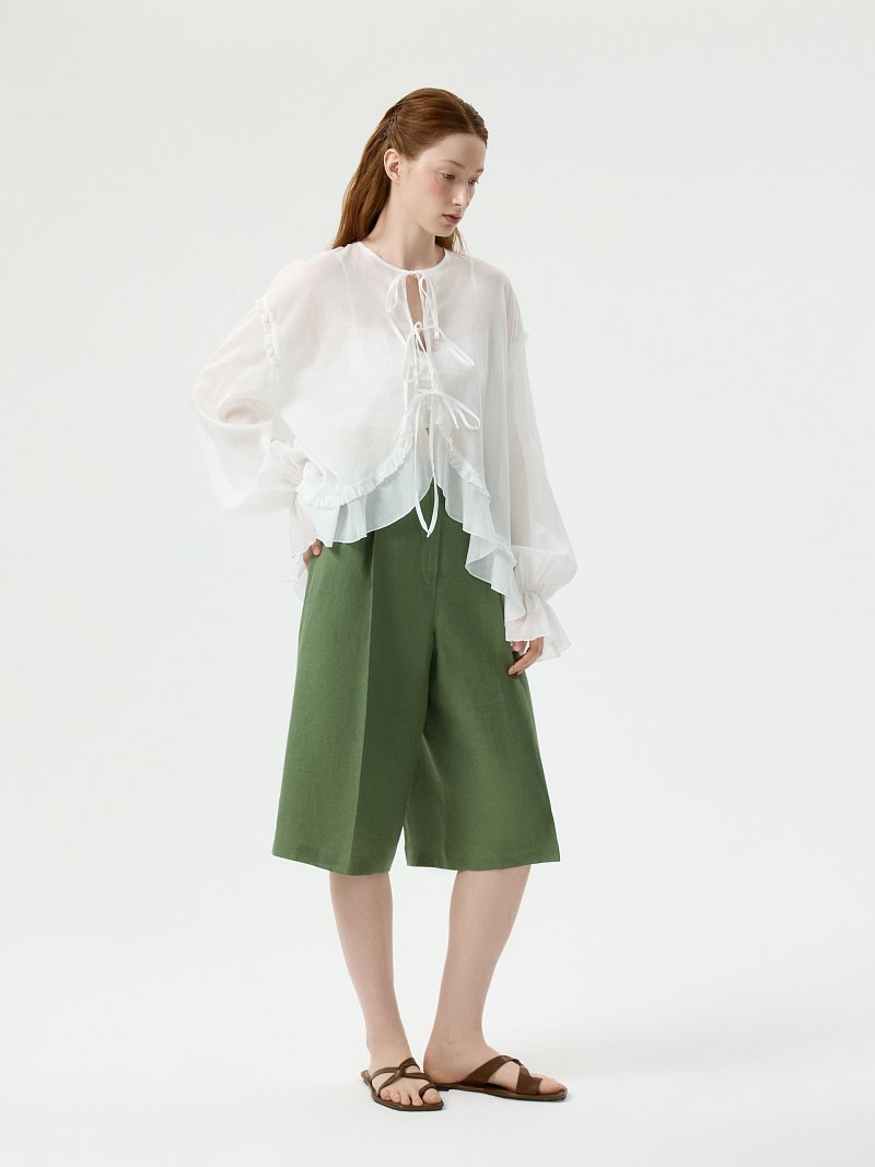 Бермуды из 100% льна