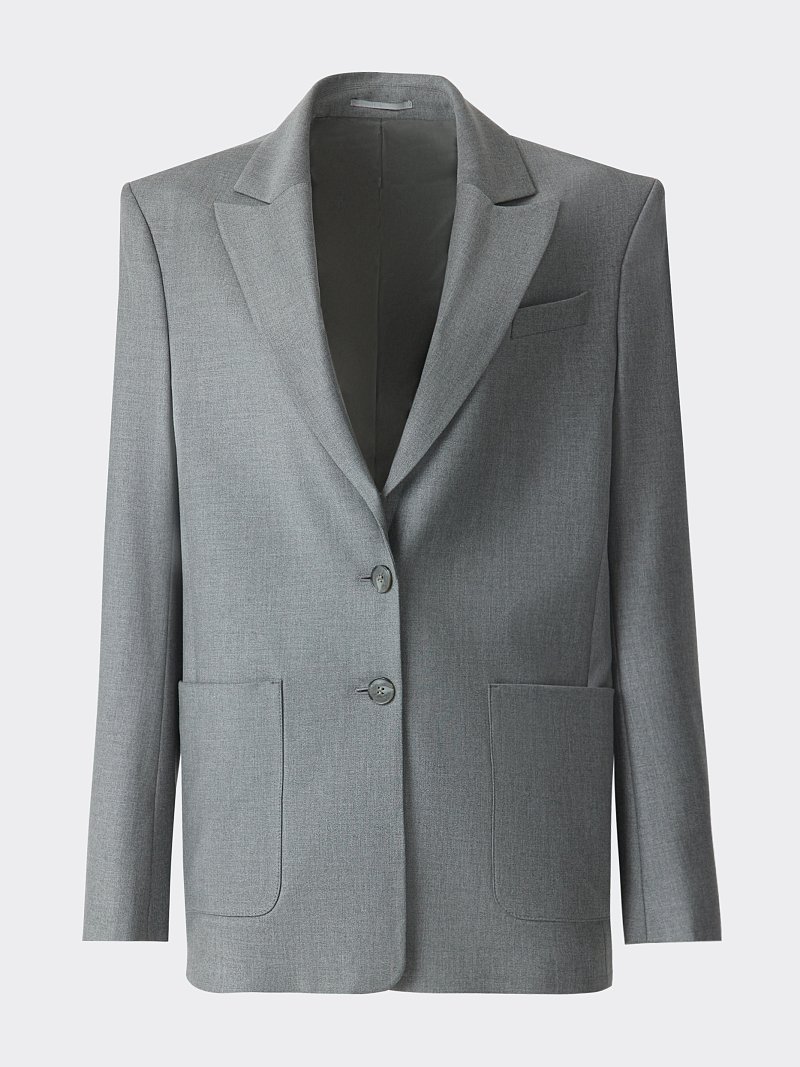 Жакет оверсайз с накладными карманами