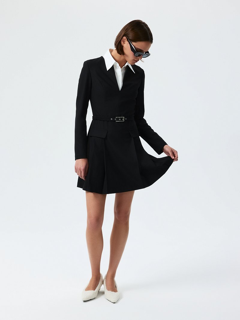 Платье со съемной манишкой (Р158)