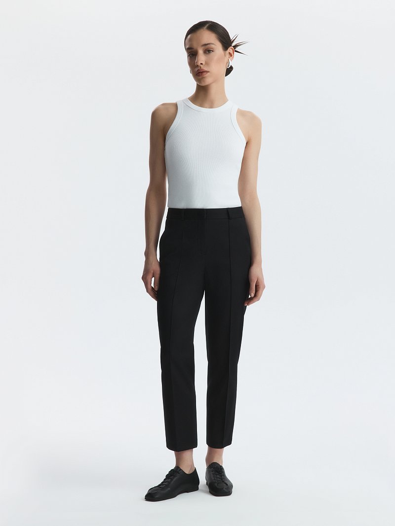 Зауженные брюки из хлопка