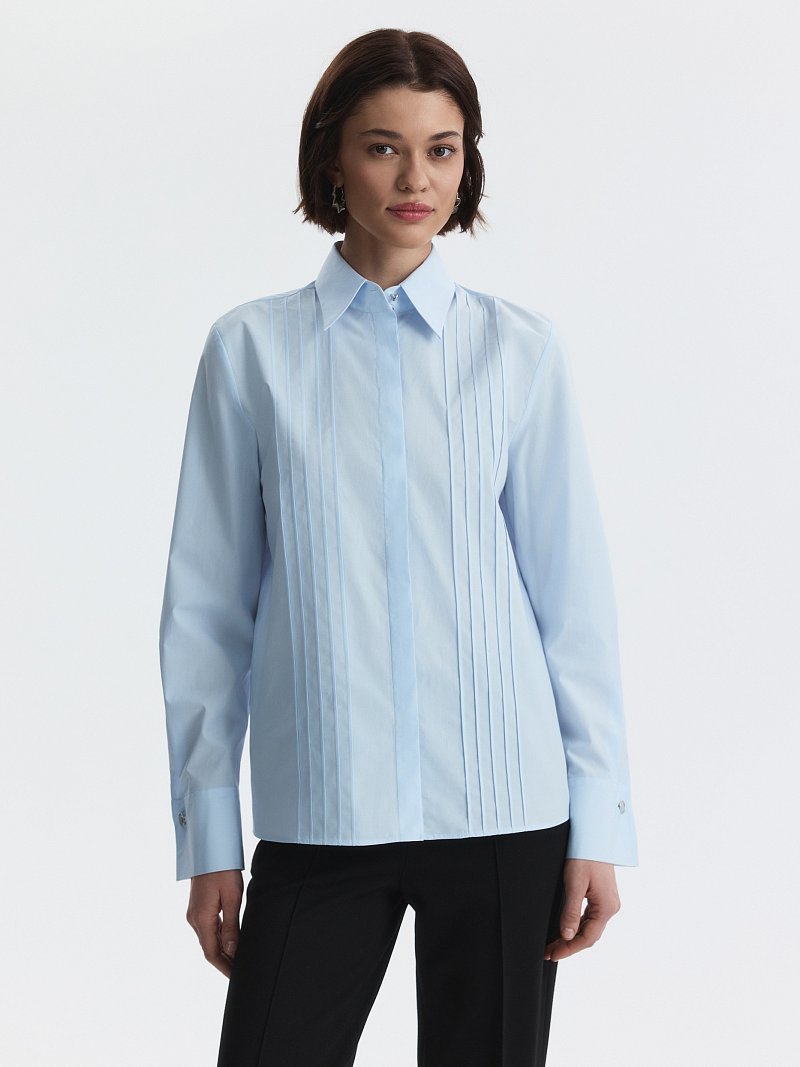 Хлопковая блуза с рельефами (Р158)