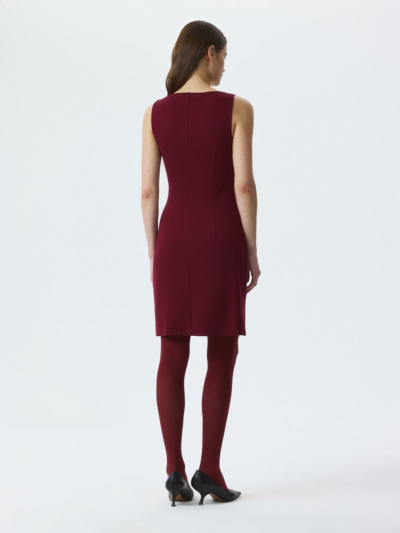 Трикотажное платье-мини с пончо