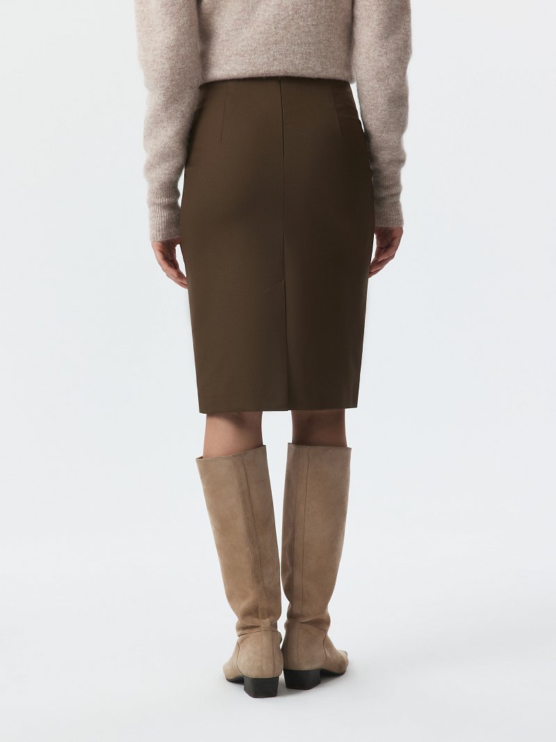 Зауженная юбка-миди