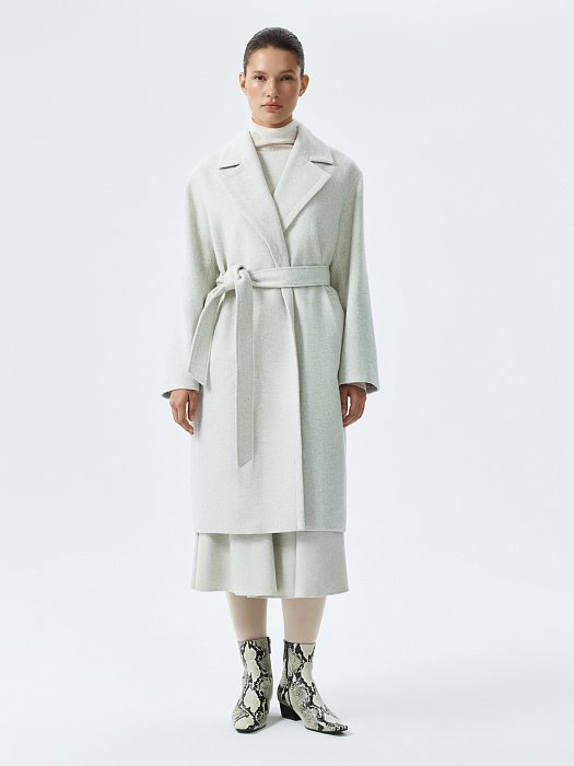 Пальто-халат в полоску: фото №6