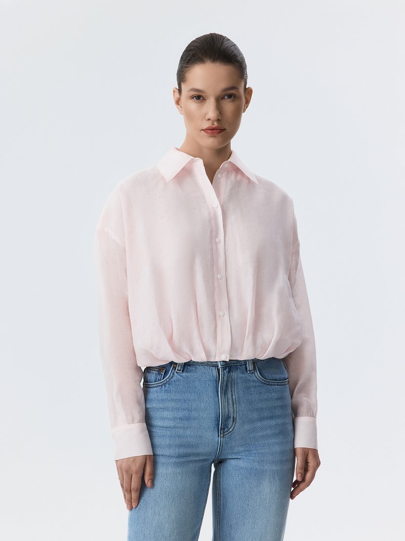 Укороченная блуза из лиоцелла (Р158)