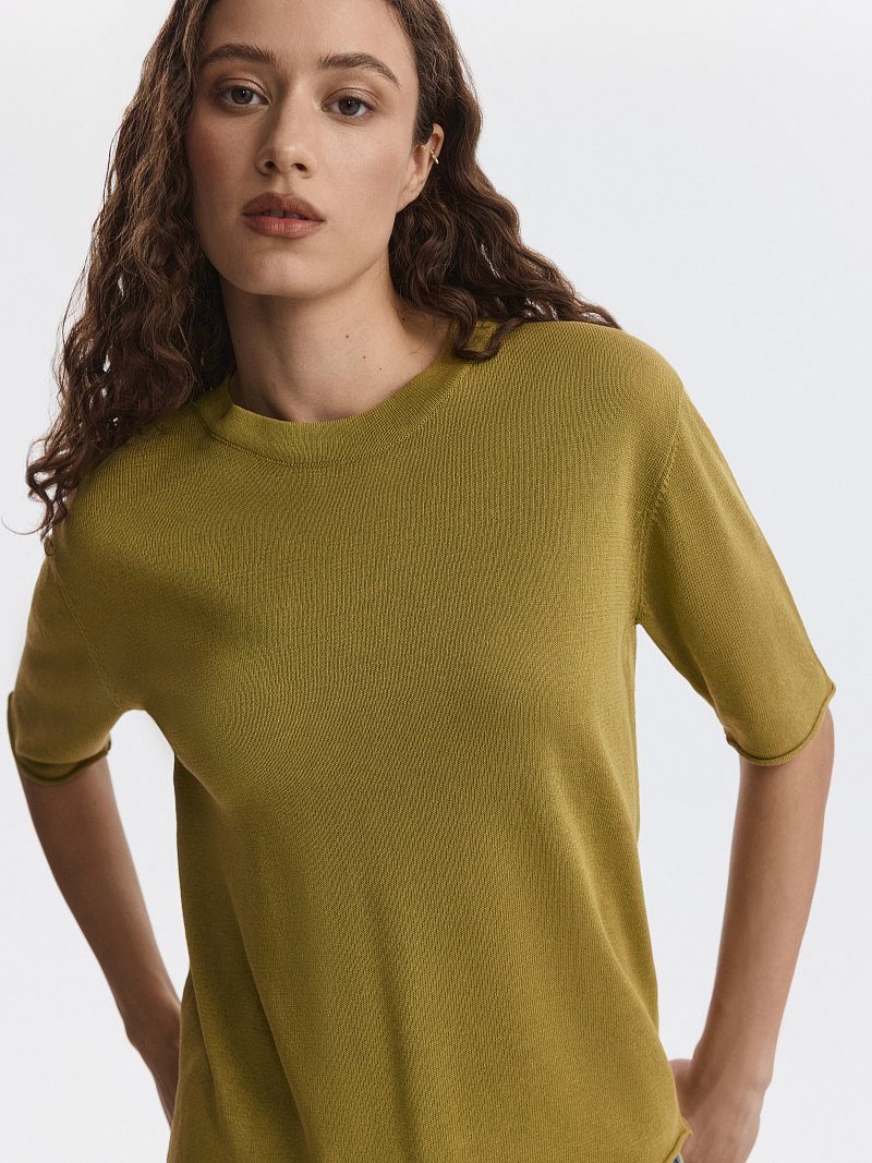 Джемпер с шелком