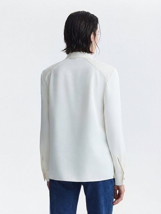 Атласная блуза-поло (Р158): фото №6