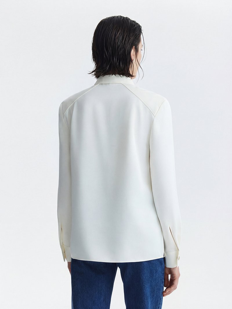 Атласная блуза-поло (Р158)