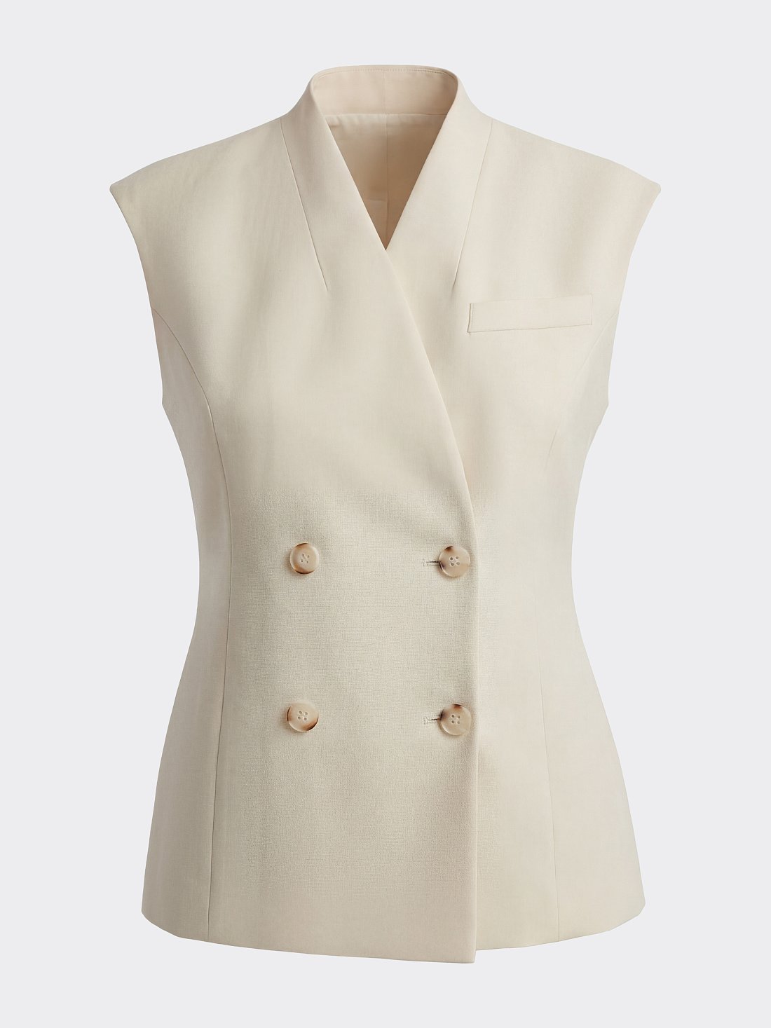 Приталенный жилет со стойкой: фото №1