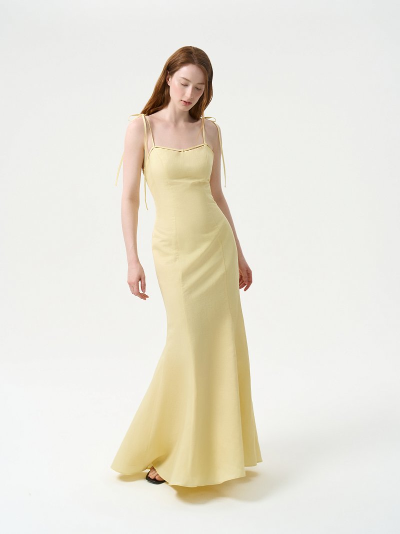 Платье-макси на бретелях