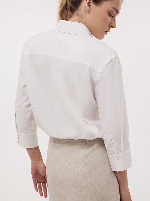 Укороченная рубашка с рукавами 3/4: фото №4