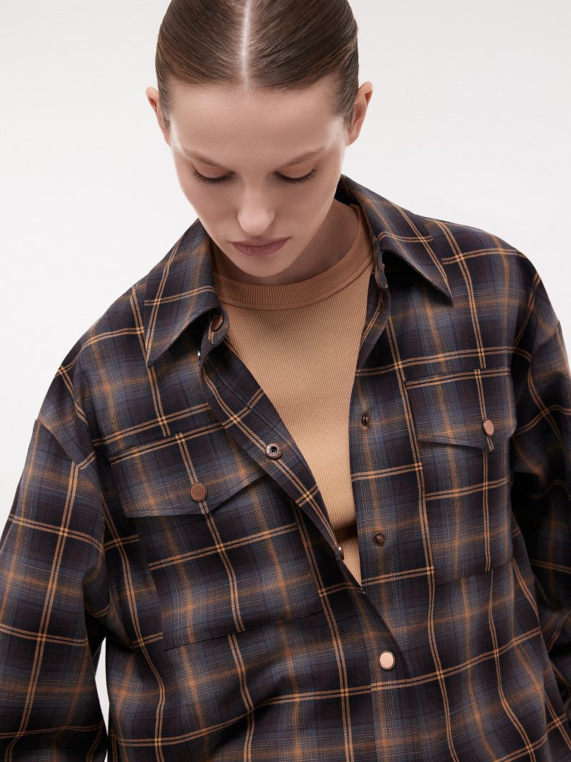 Рубашка оверсайз в клетку