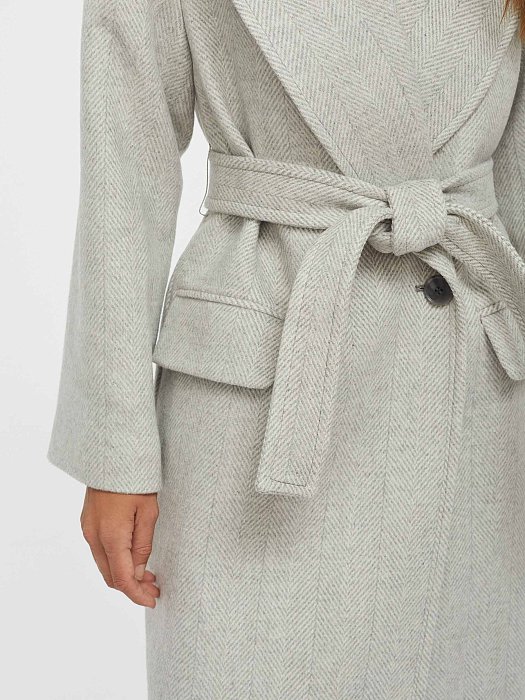 Пальто с узором в елочку: фото №3