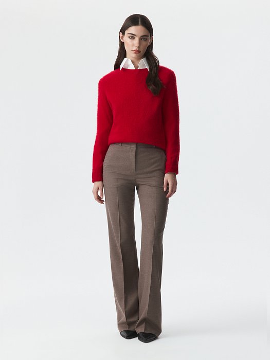 Расклешенные брюки из фланели: фото №6